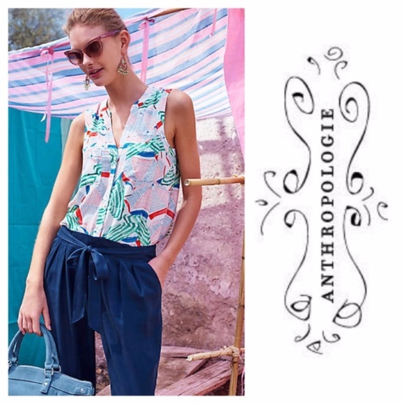 Anthropologie Tops - Anthropologie Maeve sunseeker umbrella print top